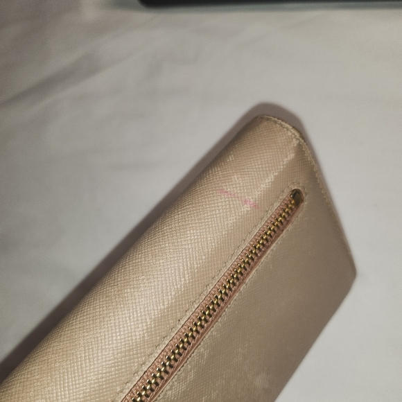 PRADA Grey Saffiano Leather Tessuto Bifold Long Wallet - Picture 7 of 16